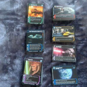 Star Wars trading card game lot of 142 **18 rare cards*